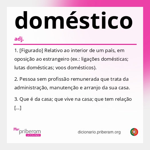 Significado de doméstico