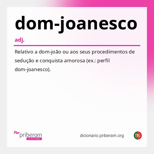 Significado de dom-joanesco