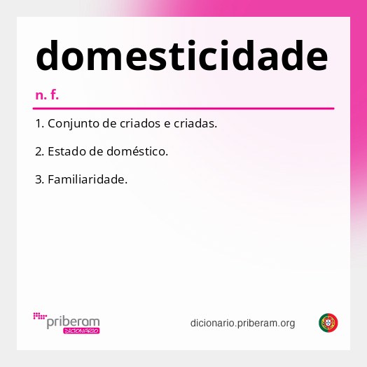 Significado de domesticidade
