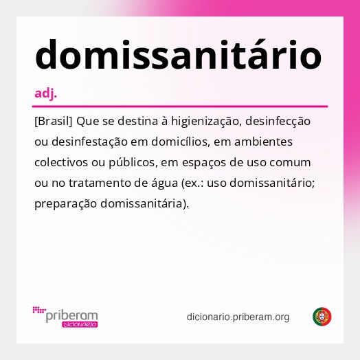 Significado de domissanitário