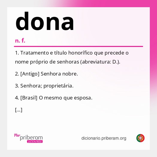 Significado de dona
