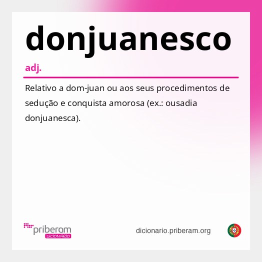 Significado de donjuanesco