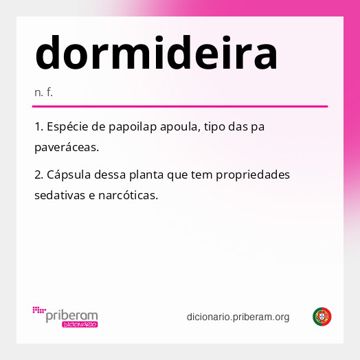 Significado de dormideira