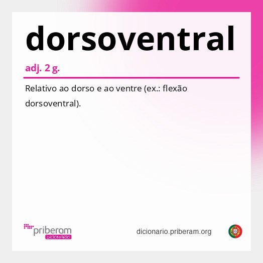 Significado de dorsoventral