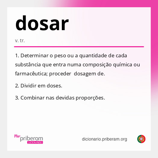 Significado de dosar