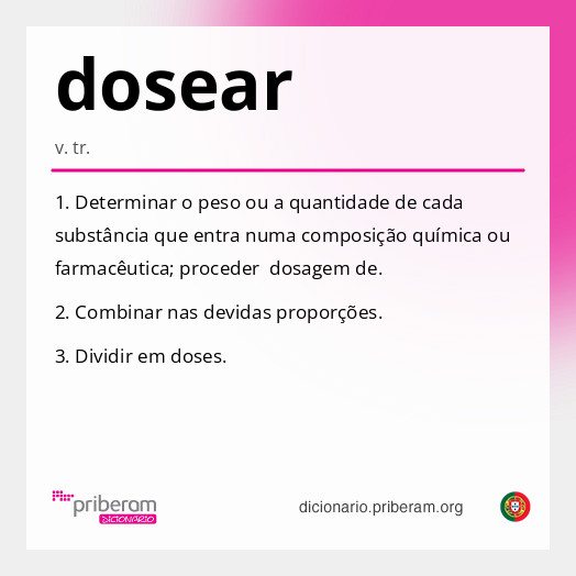 Significado de dosear