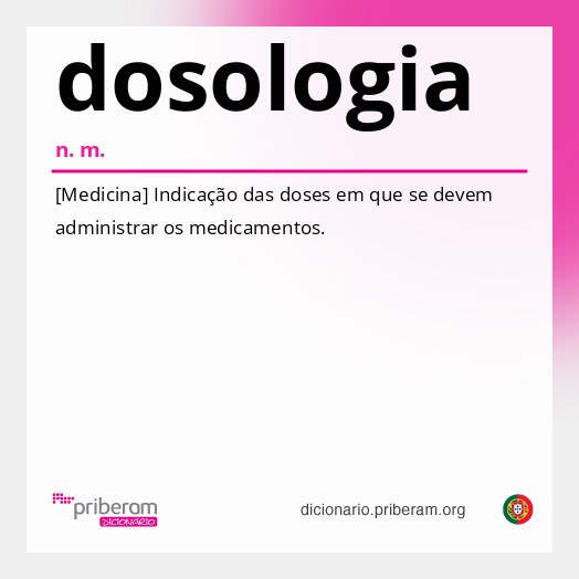 Significado de dosologia