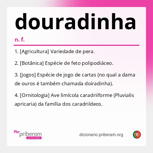Significado de douradinha