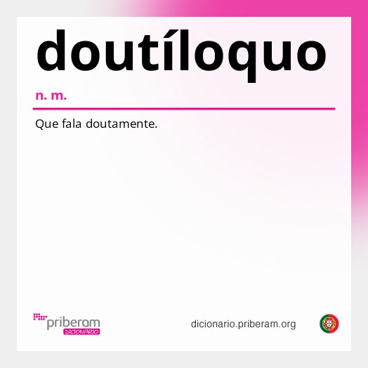 Significado de doutíloquo