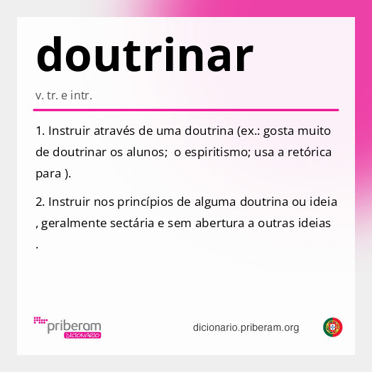 Significado de doutrinar