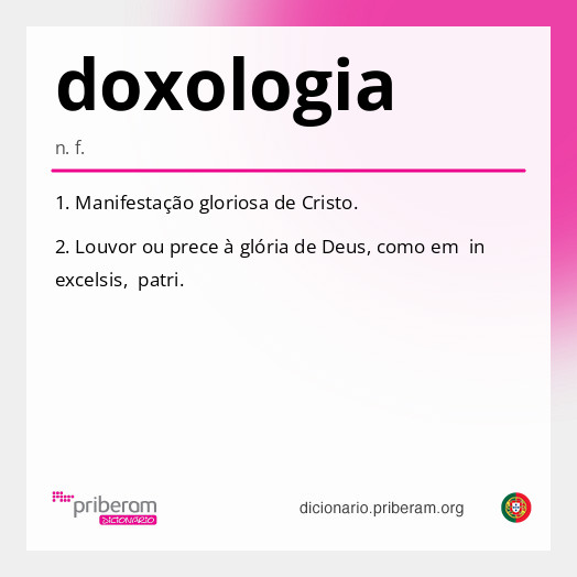 Significado de doxologia