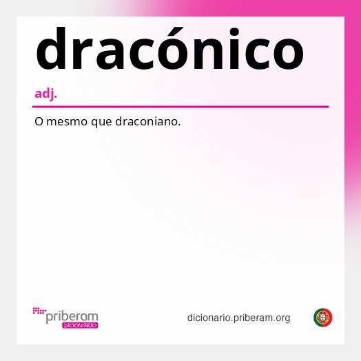 Significado de dracónico