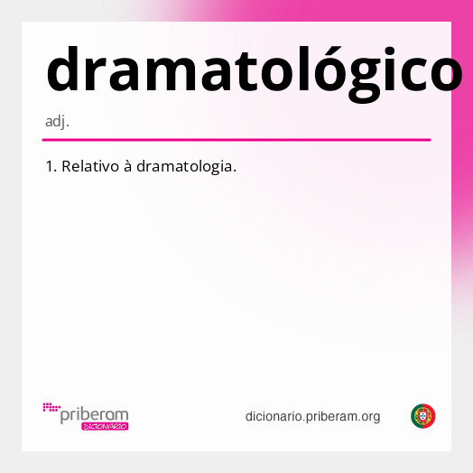 Significado de dramatológico
