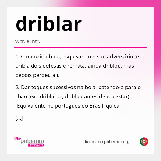 Significado de driblar