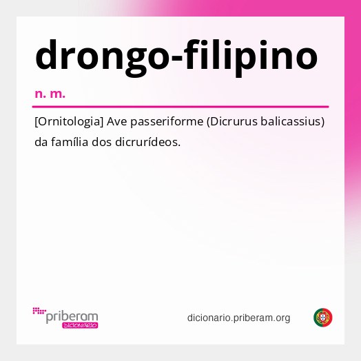 Significado de drongo-filipino