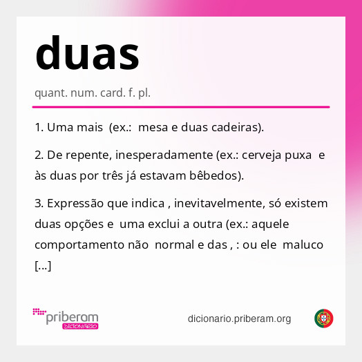 Significado de duas