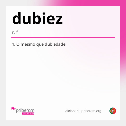 Significado de dubiez