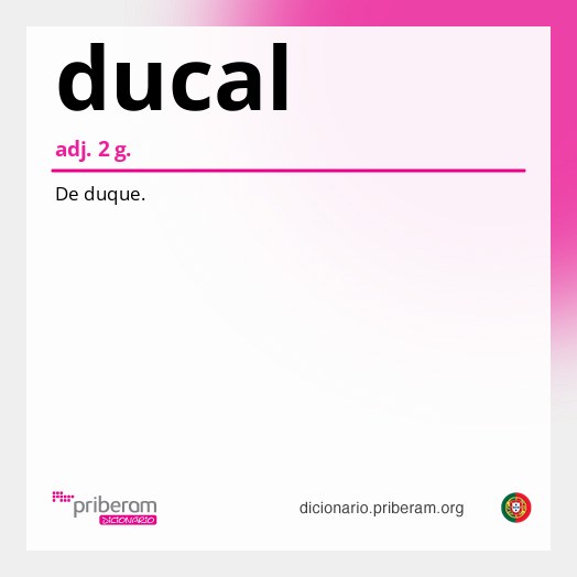 Significado de ducal