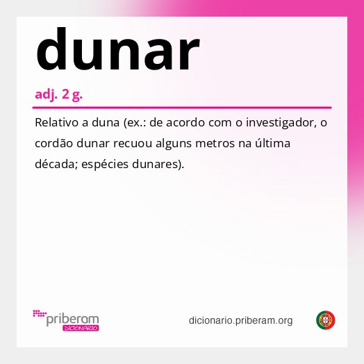 Significado de dunar
