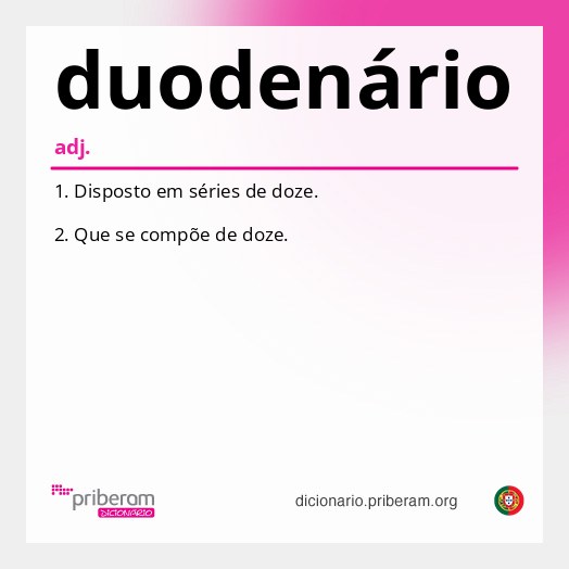 Significado de duodenário