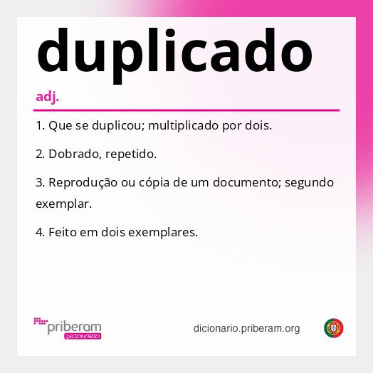 Significado de duplicado
