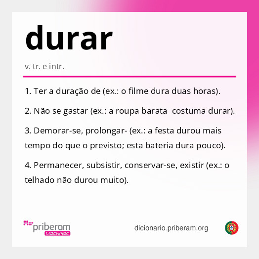 Significado de durar