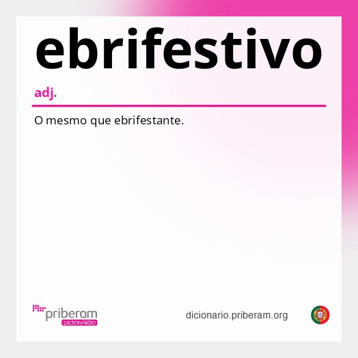 Significado de ebrifestivo
