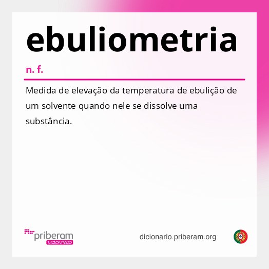 Significado de ebuliometria