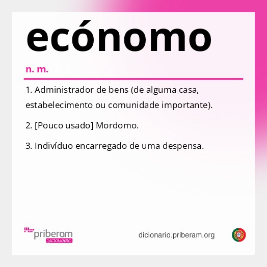Significado de ecónomo