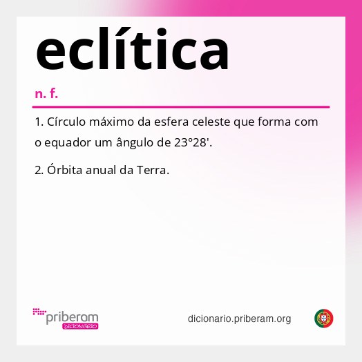 Significado de eclítica