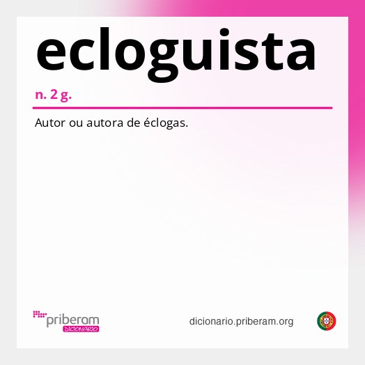 Significado de ecloguista