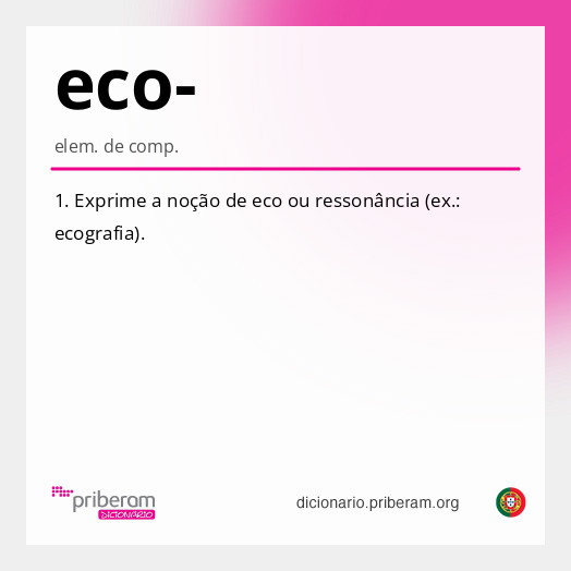 Significado de eco-