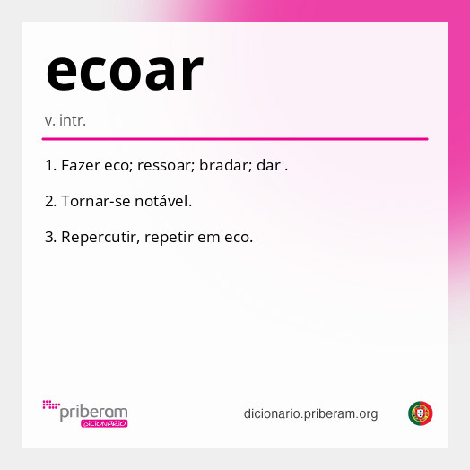 Significado de ecoar