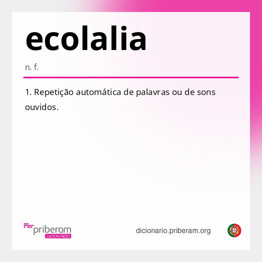 Significado de ecolalia