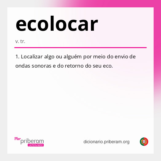 Significado de ecolocar