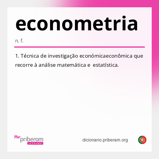 Significado de econometria