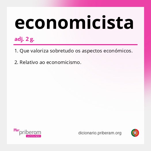 Significado de economicista