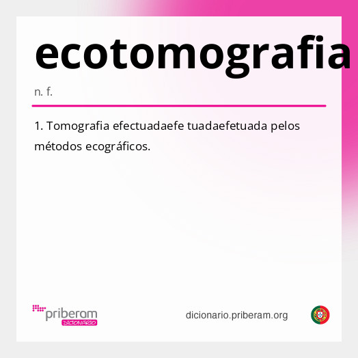Significado de ecotomografia