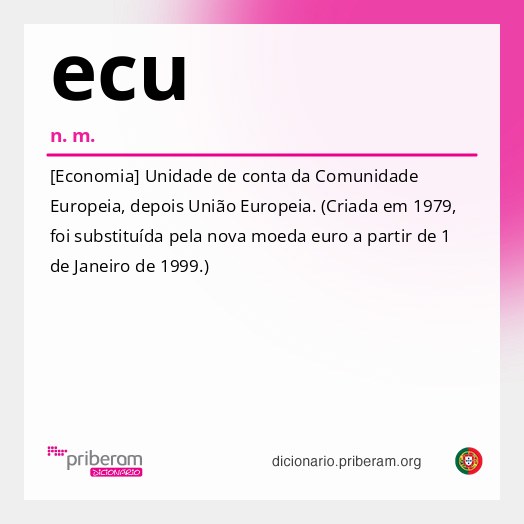 Significado de ecu