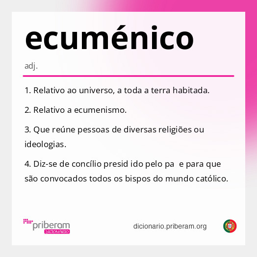 Significado de ecuménico