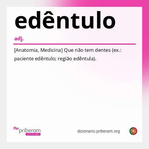Significado de edêntulo