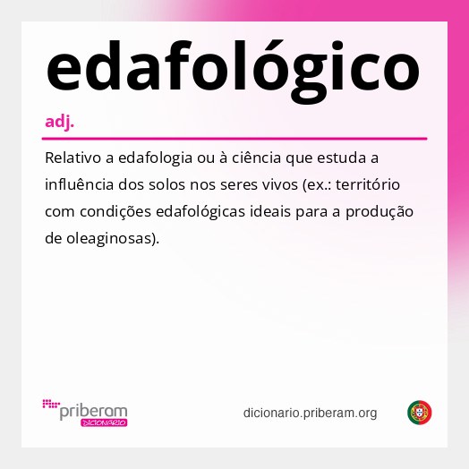 Significado de edafológico