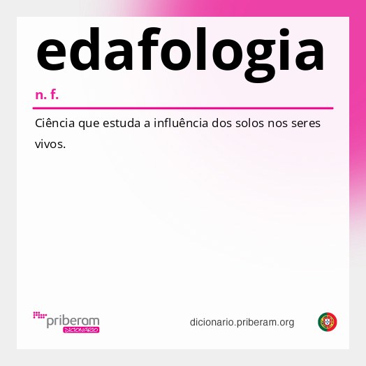 Significado de edafologia