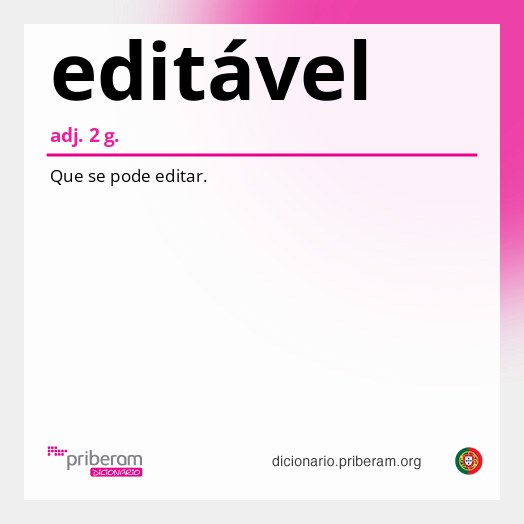 Significado de editável