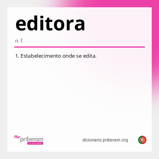 Significado de editora
