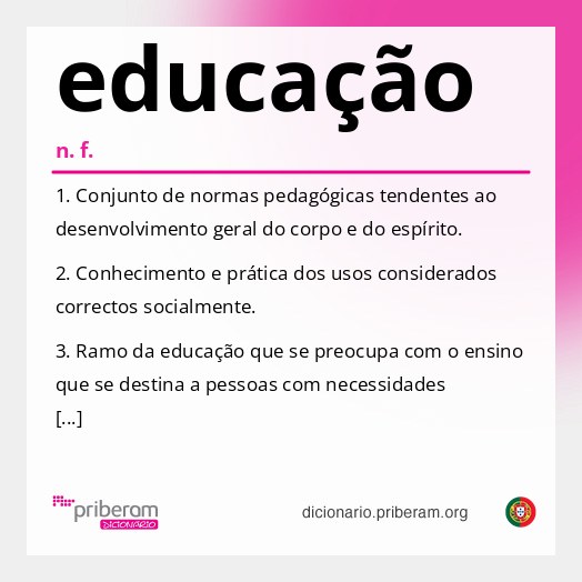 Significado de educação