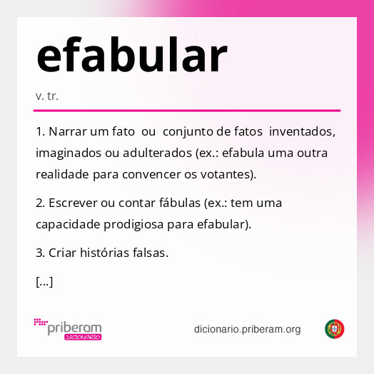 Significado de efabular