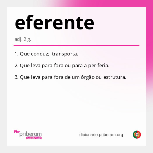 Significado de eferente