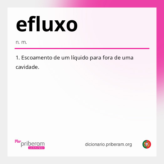 Significado de efluxo