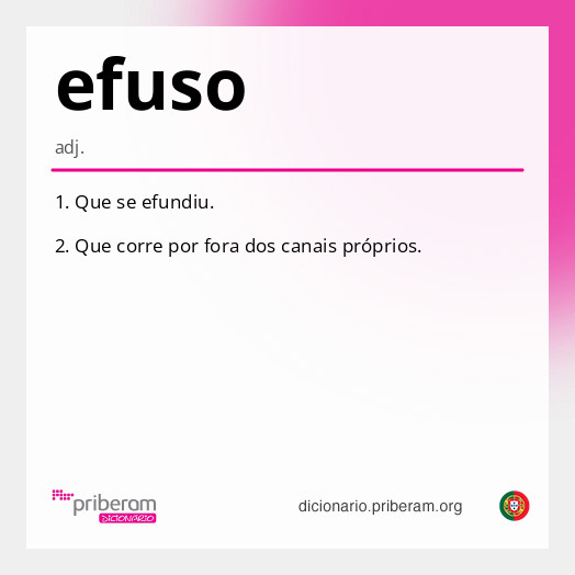 Significado de efuso